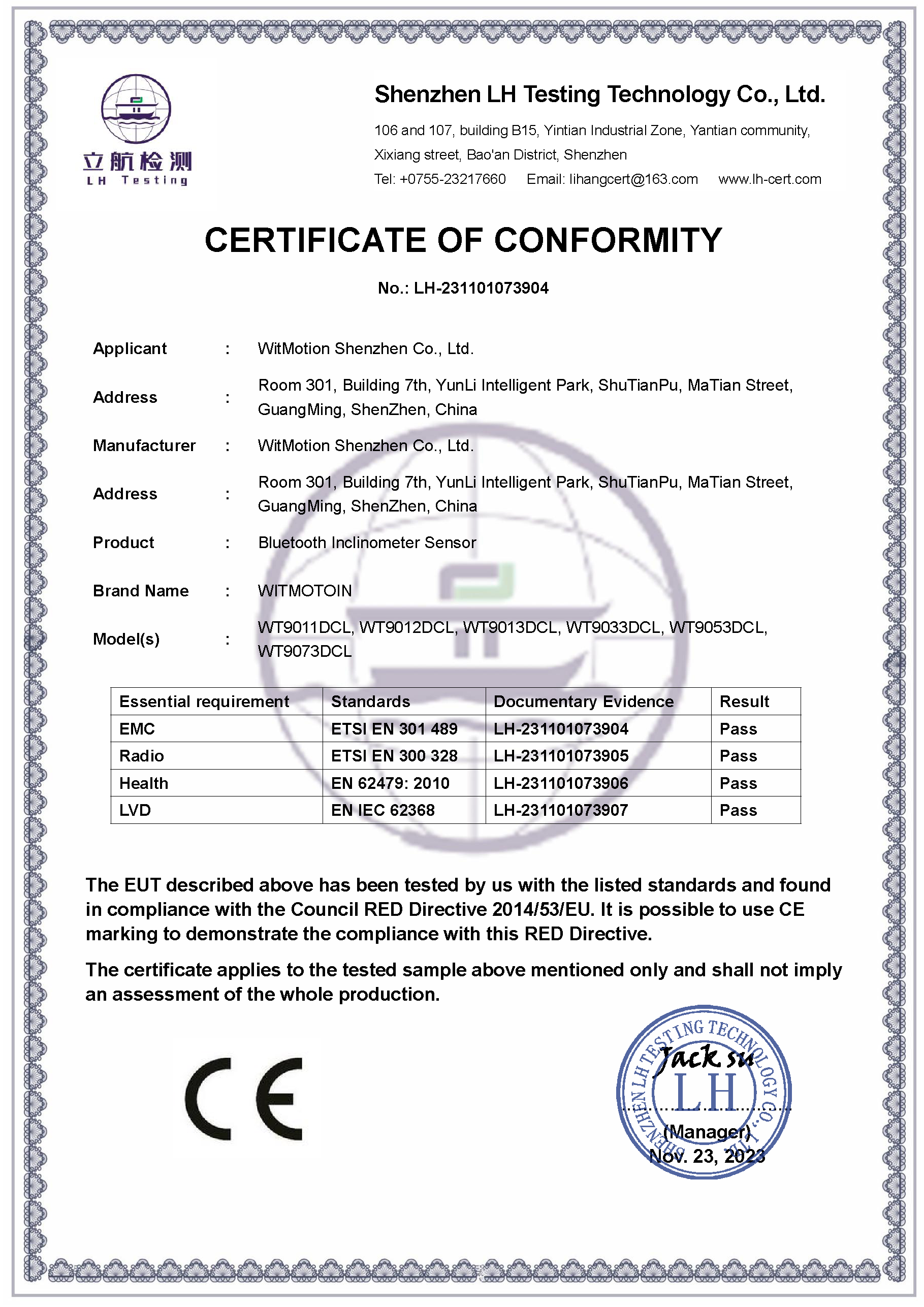 CE Certification